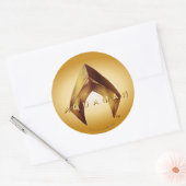Sticker Rond Logo d'or d'Aquaman | Aquaman (Enveloppe)