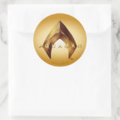 Sticker Rond Logo d'or d'Aquaman | Aquaman (Sac)