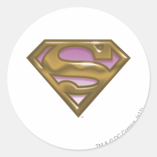 Sticker Rond Logo doré Supergirl (Devant)