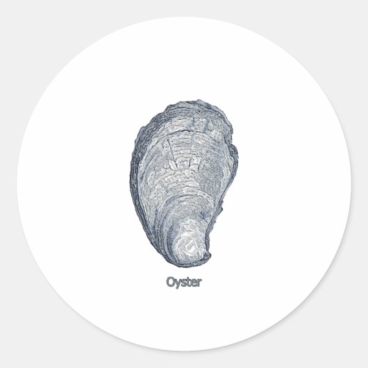 Sticker Rond Logo d'oyster Shell (Devant)
