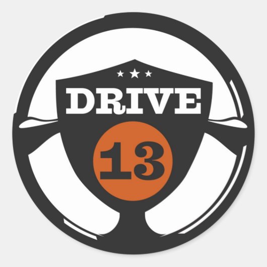 Sticker Rond logo drive13logo (Devant)