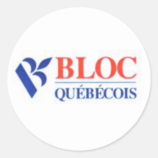 Sticker Rond Logo du Bloc québécois (Devant)