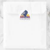 Sticker Rond Logo du Blue Horse Colorado (Sac)