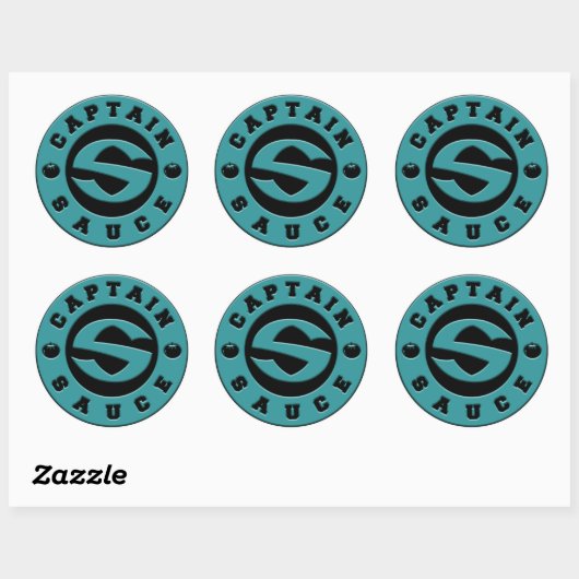 Sticker Rond Logo du capitaine Sauce (Feuille)