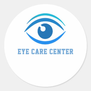 Sticker Rond Logo du centre de soins oculaires Vision Care Clin