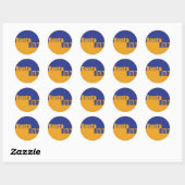 Sticker Rond logo du cercle bustafish (Feuille)