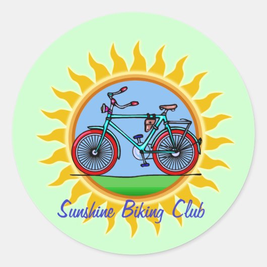 Sticker Rond Logo du Club de cyclisme sur mesure (Devant)