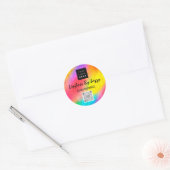 Sticker Rond Logo du code QR du Merci Rainbow Holograph (Enveloppe)