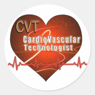Sticker Rond LOGO DU COEUR DE LA TCCE Technologue cardiovascula