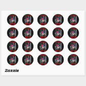 Sticker Rond Logo Du Comté De Paulding Patriots Nation (Feuille)