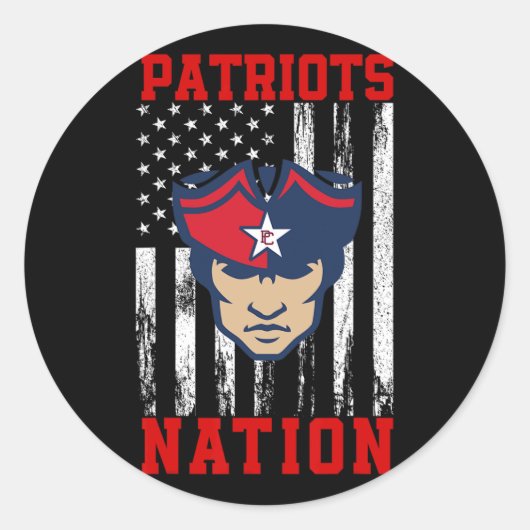 Sticker Rond Logo Du Comté De Paulding Patriots Nation (Devant)