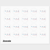 Sticker Rond Logo du cool de triathlon (Feuille)