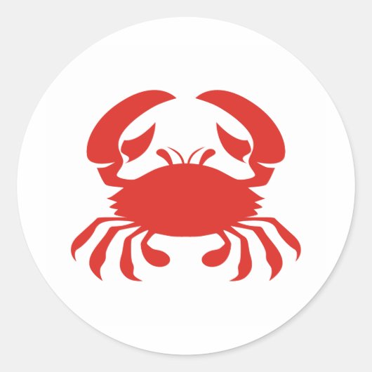 Sticker Rond Logo du crabe rouge (Devant)