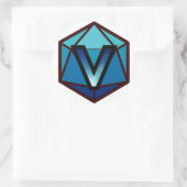 Sticker Rond Logo du flux INVICTUS "BLUE TEAM" (Sac)