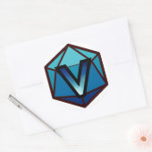 Sticker Rond Logo du flux INVICTUS "BLUE TEAM" (Enveloppe)