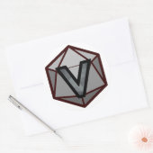 Sticker Rond Logo du flux INVICTUS "GRAY TEAM" (Enveloppe)