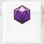 Sticker Rond Logo du flux INVICTUS "PURPLE TEAM" (Sac)