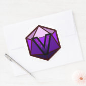 Sticker Rond Logo du flux INVICTUS "PURPLE TEAM" (Enveloppe)
