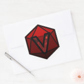 Sticker Rond Logo du flux INVICTUS "RED TEAM" (Enveloppe)