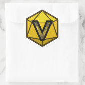 Sticker Rond Logo du flux INVICTUS "YELLOW TEAM" (Sac)