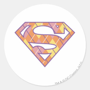 Sticker Rond Logo du Jacquard Supergirl