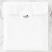 Sticker Rond Logo du maquereau espagnol (Sac)