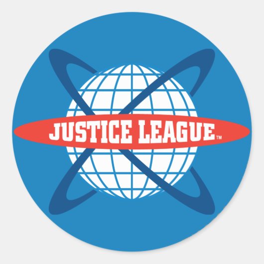 Sticker Rond Logo du monde de la Justice League (Devant)