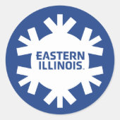 Sticker Rond Logo du mot-symbole Eastern Illinois University 2 (Devant)