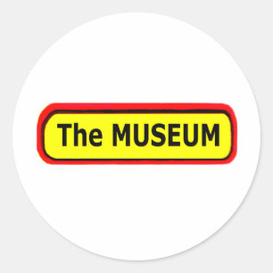 Sticker Rond Logo du MUSÉE Le MUSÉE Zazzle