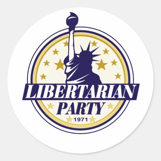 Sticker Rond logo du parti libertaire (Devant)