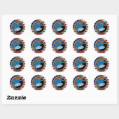 Sticker Rond Logo du patch de mission Apollo 1 (Feuille)