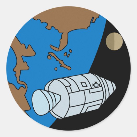 Sticker Rond Logo du patch de mission Apollo 1 (Devant)
