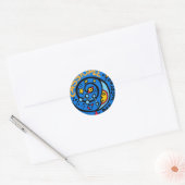 Sticker Rond Logo du patch de mission Mir-Cassiopee (Enveloppe)