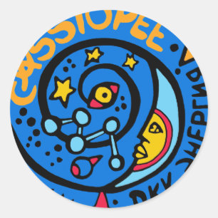 Sticker Rond Logo du patch de mission Mir-Cassiopee