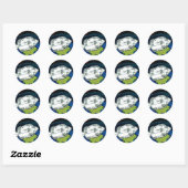 Sticker Rond Logo du patch de mission NASA Apollo 7 (Feuille)