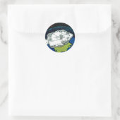 Sticker Rond Logo du patch de mission NASA Apollo 7 (Sac)