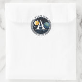 Sticker Rond Logo du programme Apollo (Sac)