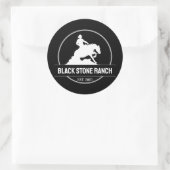 Sticker Rond Logo du ranch pour chevaux pour endiguer la marque (Sac)