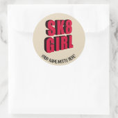 Sticker Rond Logo du skateboard (Sac)