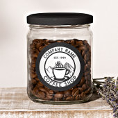 Sticker Rond Logo d'une boutique de café personnalisée