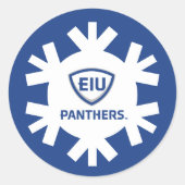 Sticker Rond Logo Eastern Illinois Panthers Shield & Wordmark (Devant)