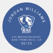 Sticker Rond Logo Eastern Illinois University Panthers (Devant)
