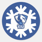 Sticker Rond Logo Eastern Illinois University Panthers (Devant)