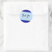 Sticker Rond Logo élégant Blue Gold Luxury Designer (Sac)
