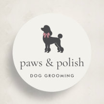 Logo Élégant de Toiletteur pour Chiens Classique R