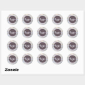 Sticker Rond Logo Elegant parties scintillant aquarelle vagues (Feuille)