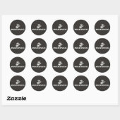 Sticker Rond Logo empilé USMC - Blanc (Feuille)