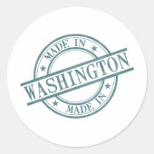 Sticker Rond Logo en caoutchouc vert à Washington (Devant)