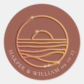 Sticker Rond Logo en or mariage (Devant)