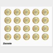 Sticker Rond Logo Entreprise Or (Feuille)